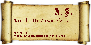 Mailáth Zakariás névjegykártya
