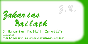 zakarias mailath business card